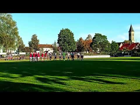 Einlaufen der Mannschaften, FC Spraitbach - TSG 1874 Schnaitheim am 20.09.2023