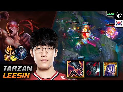 Tarzan Lee Sin Jungle Build Goredrinker Conqueror vs Kindred - LOL KR Challenger Patch 13.10