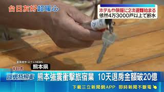 熊本強震衝擊觀光業！10天退房損失破20億日圓 台客暖心留言挺業者｜三立財經iNEWS