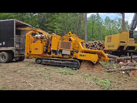 CBI 364T Whole Tree Chipper in Action | Logging & Land Clearing
