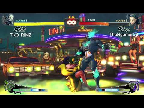 SSF4 AE: TKO Rimz (Seth) Vs TheNgamer (Rose) W/ commentary By Bitterblackj ~ RubeboyProductionᴴᴰ