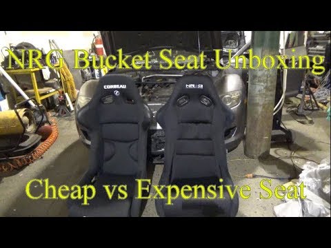 Nrg Bucket Seat Unboxing: Comparison of budget seat vs expensive seat