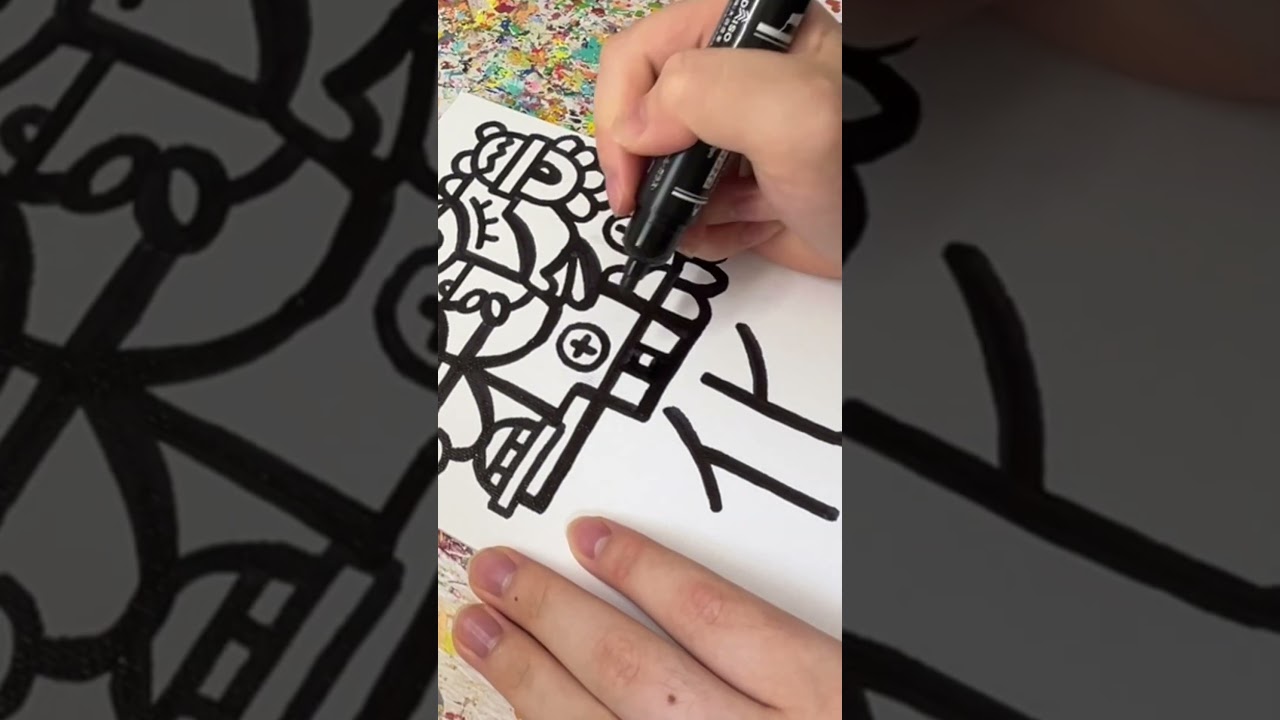 彩花から絵を描いてみた結果…#アート#絵　#イラスト　#おすすめ　#shorts