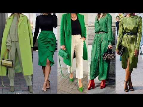 GREEN COLOR FASHION TREND CLOTHING COMBINATIONS/ How to COMBINE green colored clothing