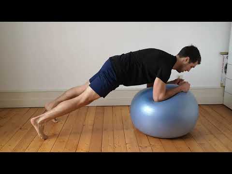 Unterarmstütz auf Pezziball mit Rotation, Stir the Pot