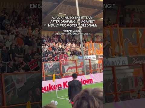 AJAX FANS NOT HAPPY WITH A DRAW AGAINST VOLENDAM!❌ #football #voetbal #ajax #volendam #eredivisie