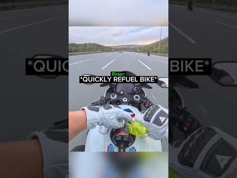 Biker RUNS out of Gas on the High-way..