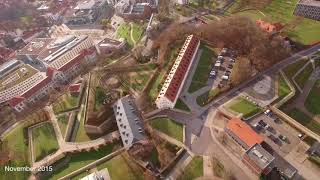Der Erfurter Petersberg aus der Luft betrachtet