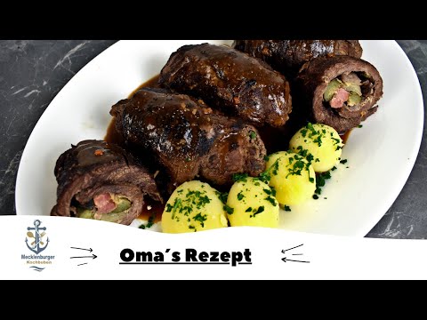 Zarte Rinderrouladen kinderleicht selber machen / Omas Rezept / Auch für Anfänger