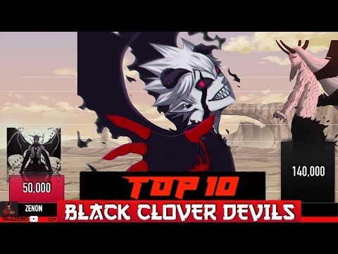 TOP 10 STRONGEST BLACK CLOVER DEVILS POWER LEVELS - Black Clover Power Levels