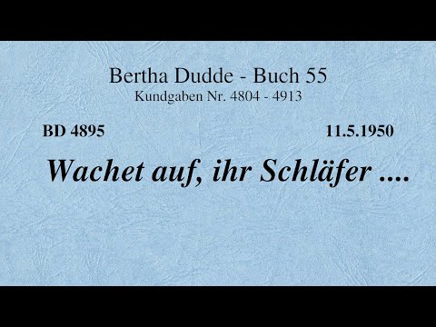 BD 4895 - WACHET AUF, IHR SCHLÄFER ....