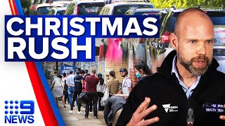 COVID-19 testing sites swamped across Melbourne amid Christmas rush | Coronavirus | 9 News Australia
