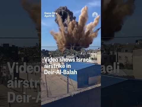 Video shows Israeli airstrike in Deir-Al-Balah