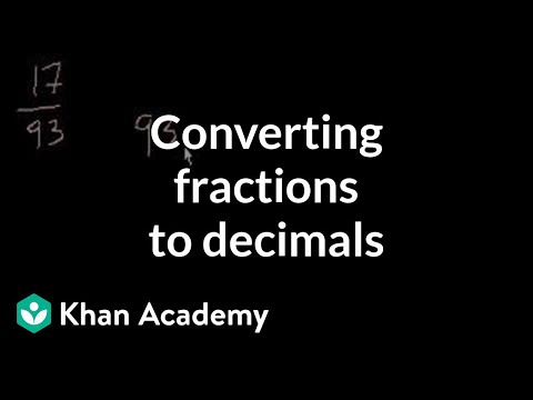 Converting Fractions to Decimals 
