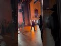 Burning Joe on the stage of the opera „La fanciulla del west“