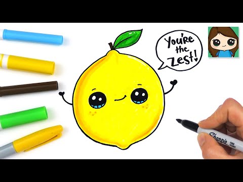How to Draw a Lemon 🍋 Cute Fruit Pun Art