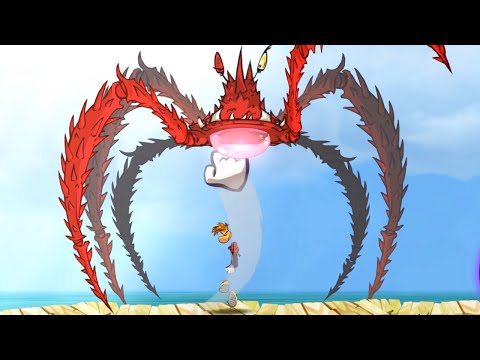 Rayman Origins - 100% Walkthrough Part 4 - Sea of Serendipity