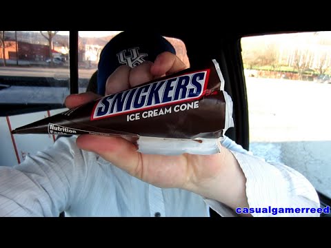 Reed Reviews Snickers Ice Cream Cone
