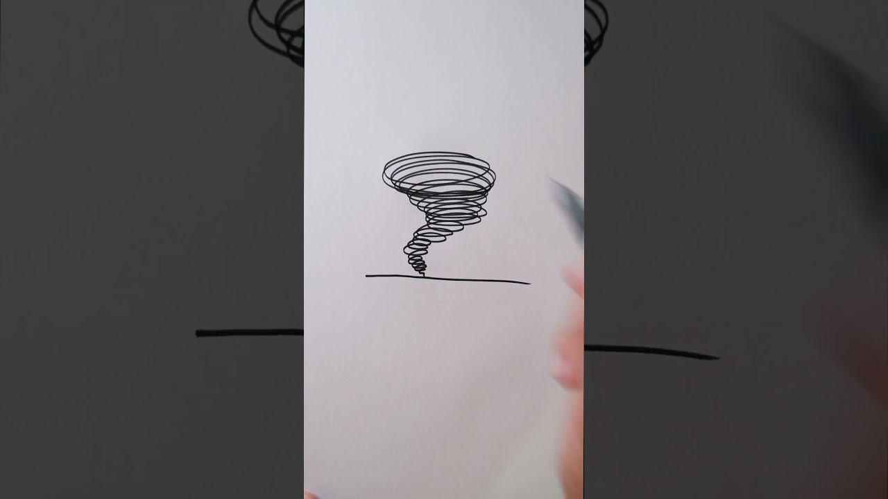 The fastest way to draw a Tornado! 🌪️ #art #drawing #tornado