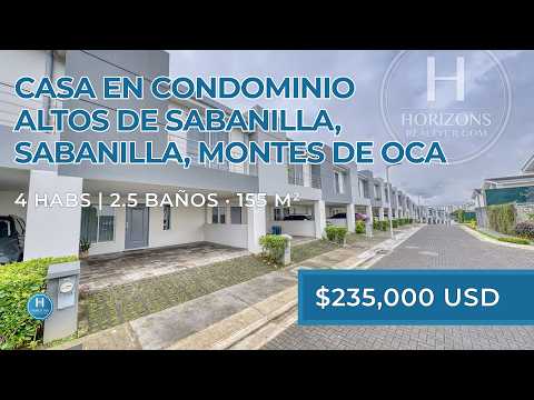 Casa en Venta en Condominio Altos de Sabanilla en Sabanilla de Montes de Oca 4 Habitaciones