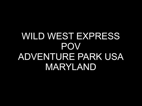 On-ride point of view of Wild West Express