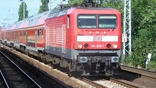 preview picture of video 'Ausfahrt RE3 von Stralsund Hbf nach Wünsdorf-Waldstadt 17.07.2014'