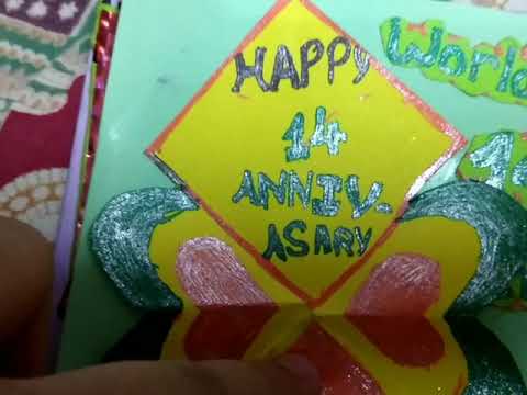 Scrapbook made by me for mom and dad's anniversary.2021 #anniversary #aarohee #Scrapbook