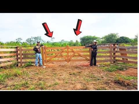 NOSSA FAZENDA AGORA ESTÁ DE PORTEIRAS NOVAS! Mas umas etapa do sonho finalizada 