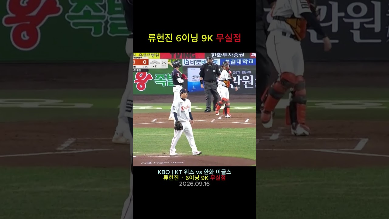 6이닝 9K 무실점… 류현진이 KT 타선을 지배했다????#류현진 #한화이글스 #프로야구 #야구 #야구하이라이트