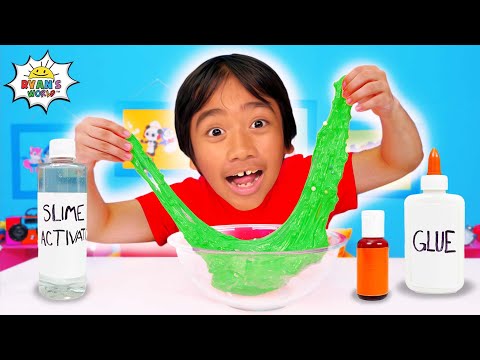 Fun Slime Challenges with Ryan! DIY Slime Experiments!
