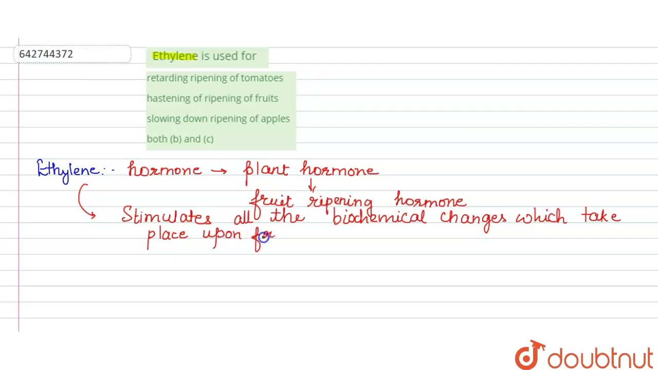 Ethylene is used for  | 11 | PLANT GROWTH AND DEVELOPMENT | BIOLOGY | NCERT FINGERTPS ENGLISH | ...