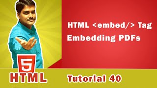 HTML embed Tag | Embed PDF - HTML Tutorial 40 🚀