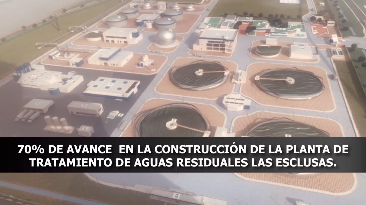 Autoridades Municipales constataron avance del 70% en la construcción de la Planta de Tratamiento de Aguas Residuales Las Esclusas.