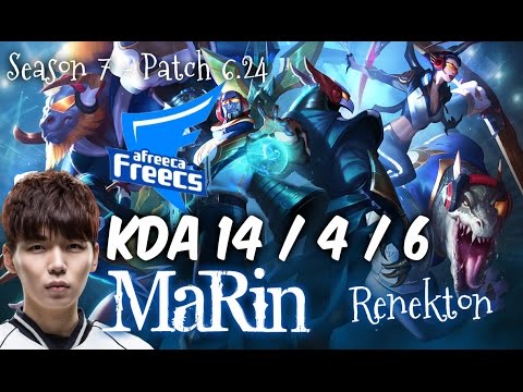 AFs MaRin RENEKTON vs KARTHUS Top - Patch 6.24 KR Ranked