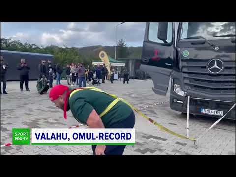 Valahu vrea în cartea recordurilor după ultima ispravă! A tras un TIR de 50 de tone