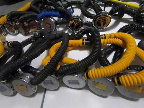 My collection of vintage U.S. Divers double hose regulators