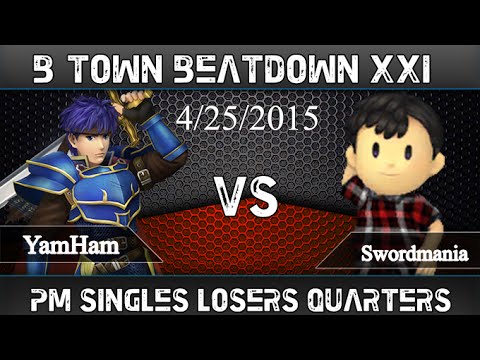 B-Town Beatdown XXI: PM Singles - Losers Quarters -YamHam (Ike, Ness) vs. Swordmania (Ness)