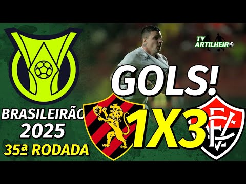 [Série A '25] 35ª Rodada | Sport Recife 1 X 3 Vitória | GOLS! | TV ARTILHEIRO