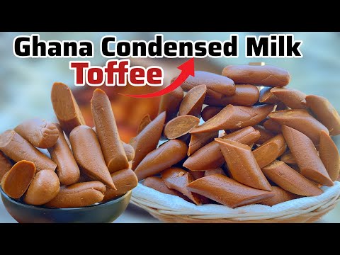 How to make Ghana condensed milk candy/easy sweet snack to make at home/africa dessert idea