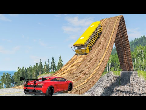 Cars vs Loop Bridge – BeamNG.Drive
