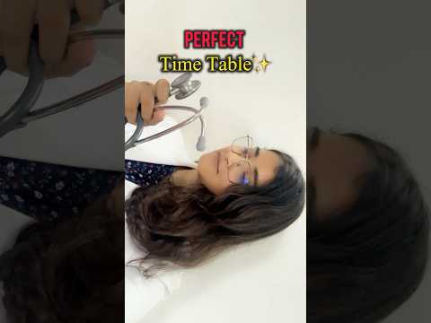✨Perfect Time Table for Any Exam🔥| NEET SERIES- Day 1 #mbbs #neet #shorts #medicalstudent