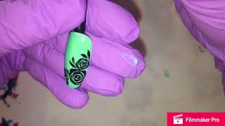 Decoración gel paint: ROSAS