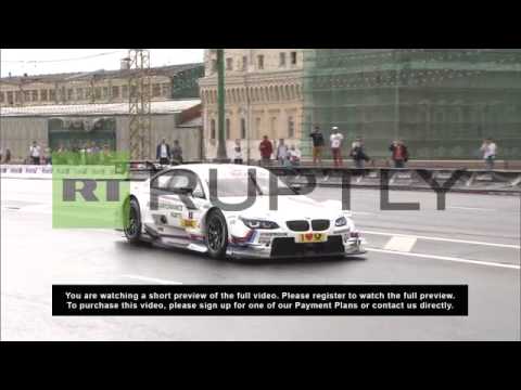 Russia: World motorsport aces do doughnuts at Kremlin's gates
