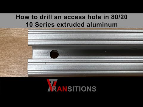 How to drill an access hole in 80/20 10 Series extruded aluminum (using a jig)