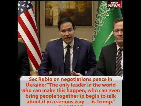 Rubio After Lavrov Meeting: 'Trump Is the Only Leader in the World Who Can' End the Ukraine War