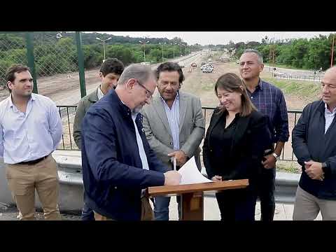 Finalizó la construcción del puente de acceso a Yrigoyen sobre ruta 50: Sáenz verificó la obra