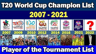 🏆All T20 World Cup Champions 2007 - 2021 😳 All T20 World Cup Winner Teams List From 2007 to 2021