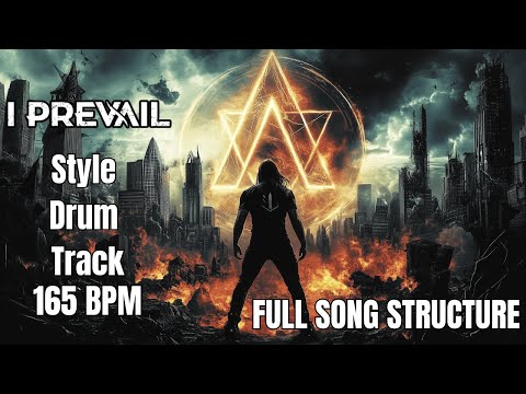 I Prevail Style Full Song Drum Track – Aggressive Groove + Anthemic Fills 165 BPM