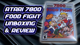 FOOD FIGHT on ATARI 7800 - Unboxing and Gameplay on ATARI 2600+