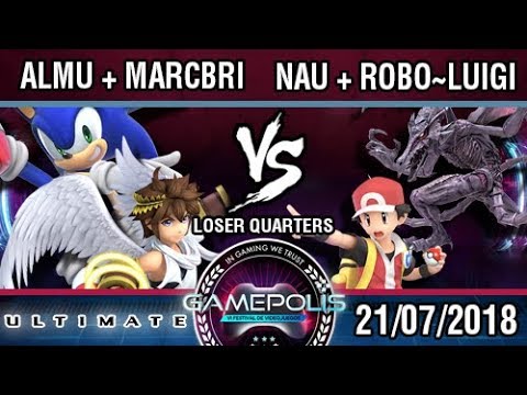 [INVITATIONAL GAMEPOLIS] Almu + Marcbri vs Nau + Robo~Luigi - SSBU E3 Demo - Loser Quarters
